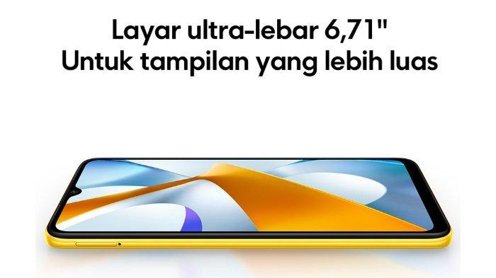 Desain layar berukuran lebar POCO C40
