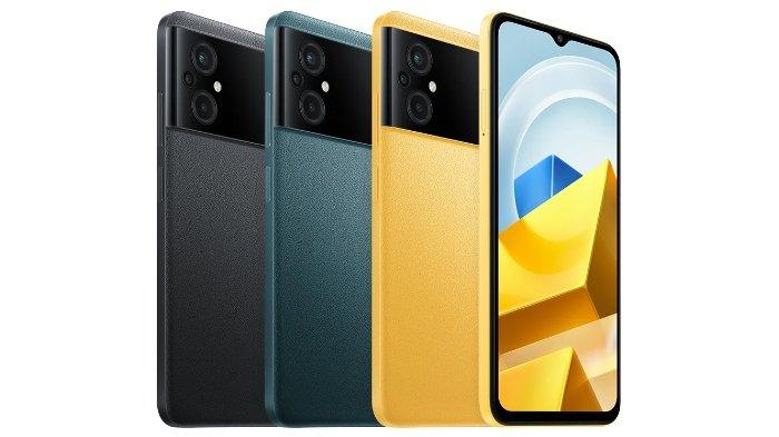 Bidang layar POCO M5 masih berponi waterdrop, namun didukung refresh rate 90 Hz
