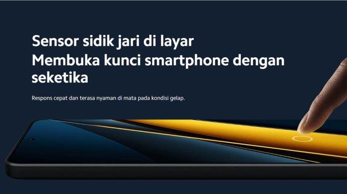 Ilustrasi pemakaian sensor fingerprint di layar