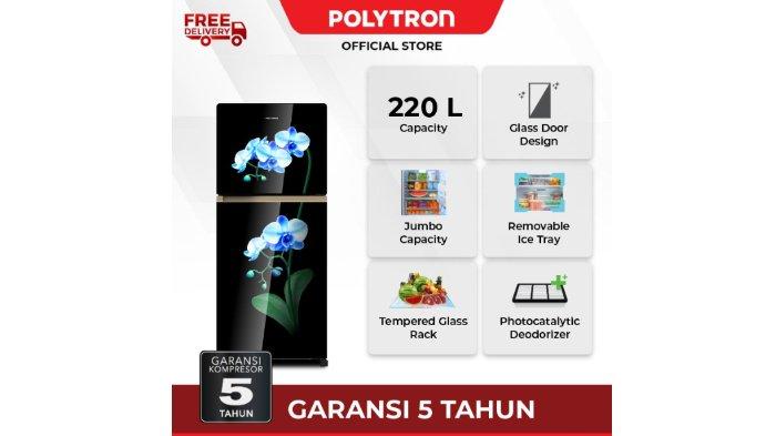 POLYTRON Kulkas 2 Pintu Belleza 220 liter PRW 23