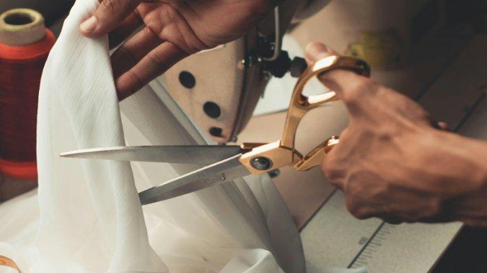 Ilustrasi memotong celana dalam untuk mengembalikan ke ukuran semula