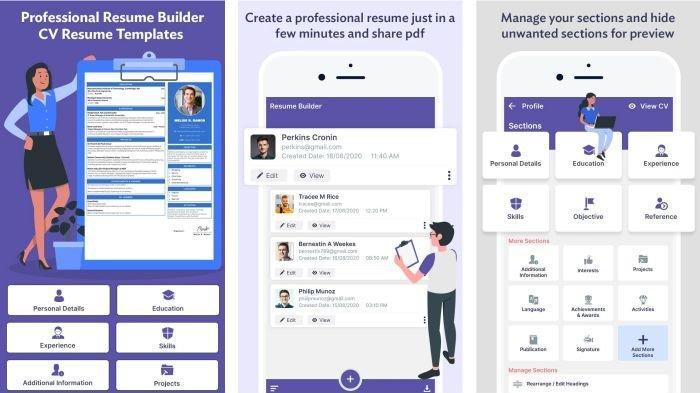 Aplikasi Professional Resume Builder