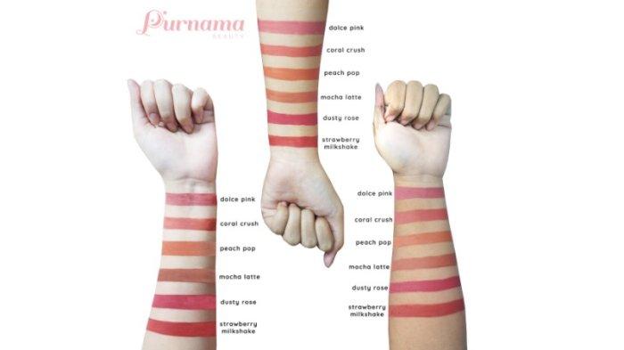 Ilustrasi memilih warna lipstik sesuai warna kulit.