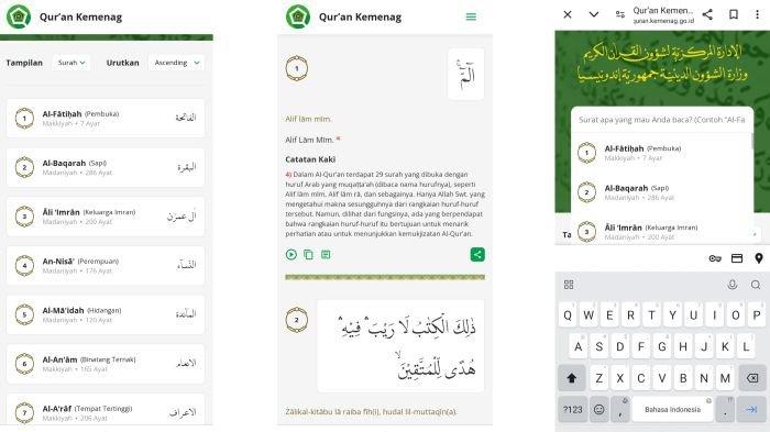 Tampilan Qur’an Kemenag