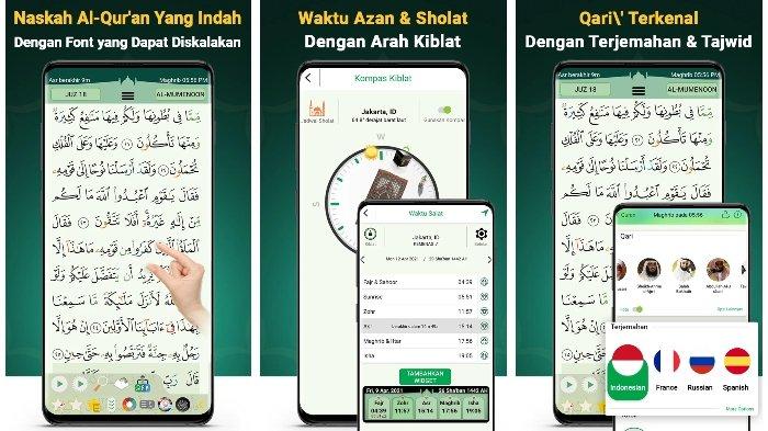 Ilustrasi aplikasi Quran Majeed