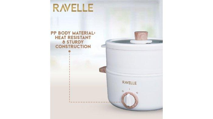 RAVELLE Panci Listrik Multicooker terbuat dari material berkualitas.