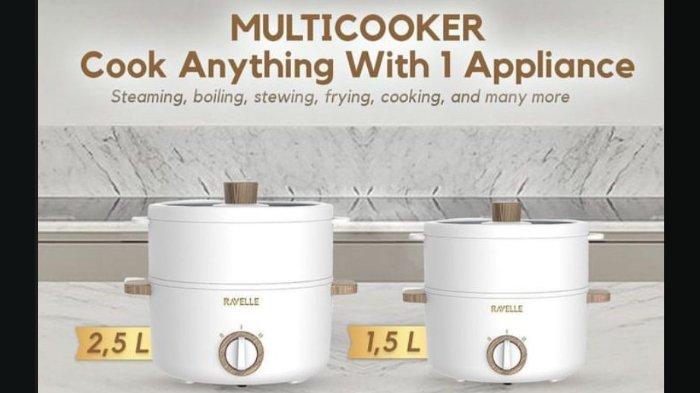 RAVELLE Panci Listrik Multicooker hadirkan desain Korea estetik dengan beragam fungsi dalam 1 alat
