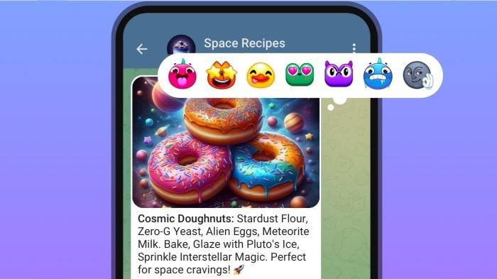 Reaksi Kustom di Channel Telegram