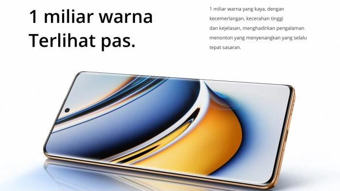 Ilustrasi layar lengkung realme 11 Pro Plus 5G