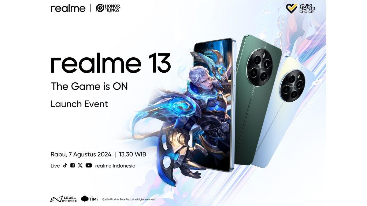 Informasi acara peluncuran realme 13 di Indonesia