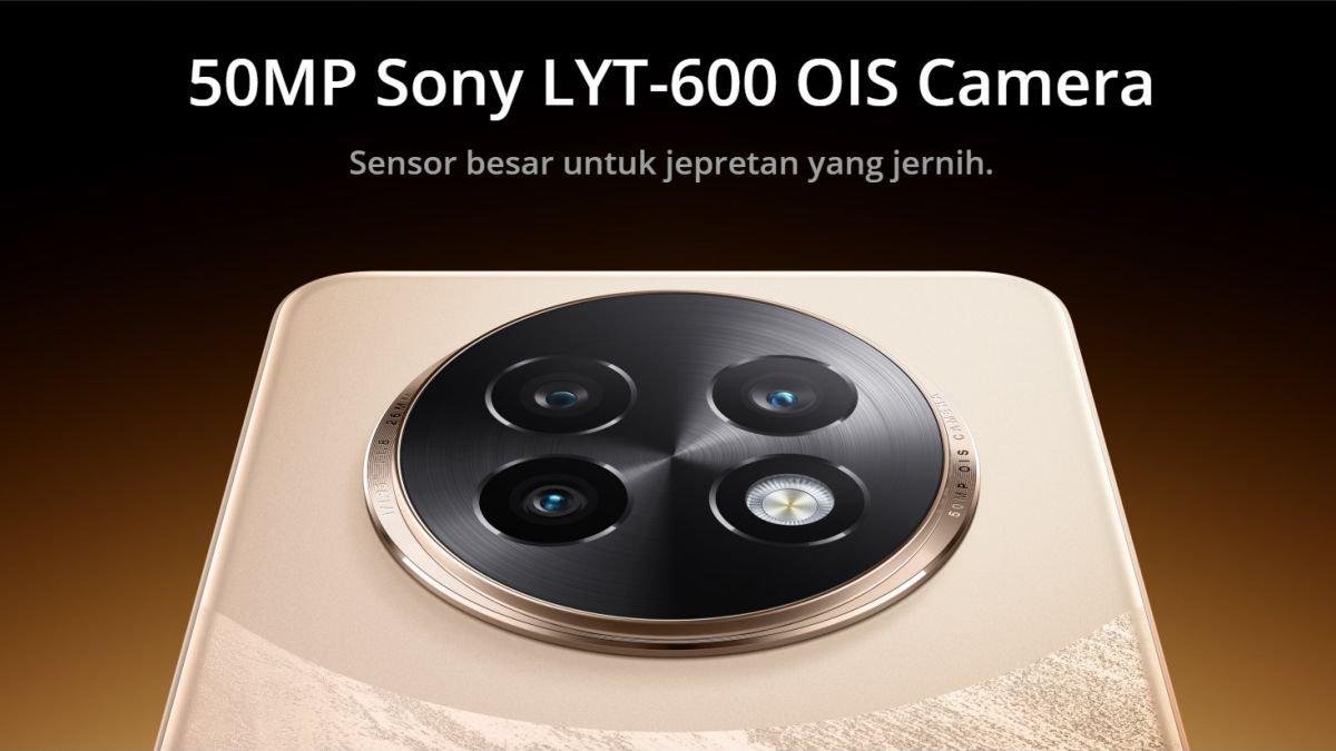 realme 13 Plus 5G hadir dengan kamera utama 50 MP yang menggunakan sensor SONY LYT-600
