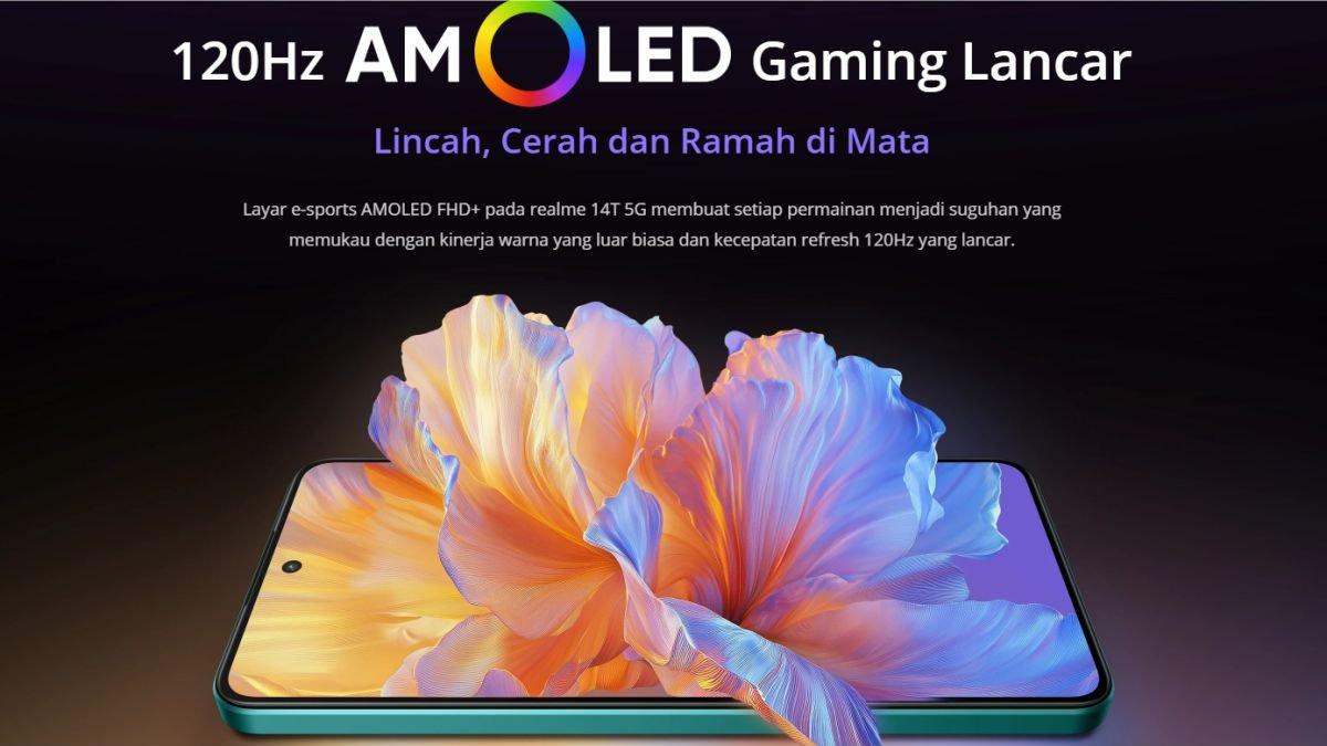 Ilustrasi layar realme 14T 5G