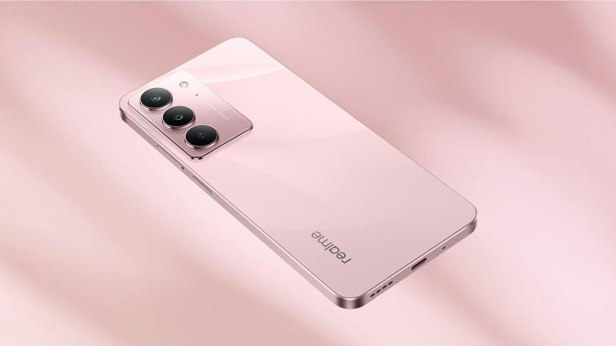 realme C75x dalam opsi warna Coral Pink