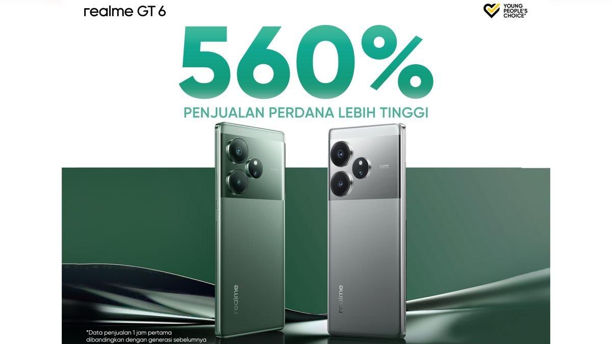 Penjualan realme GT 6 dikatakan 560 persen lebih tinggi dibanding GT Series Sebelumnya