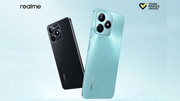 realme C51s hadir dengan bodi tipis yang mengadopsi Shiny Waterfall Design