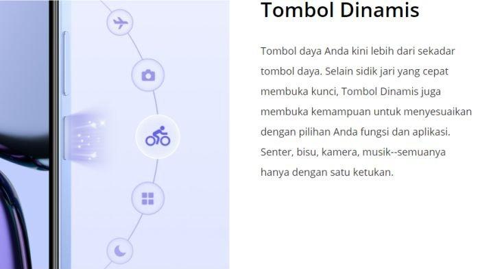 Dynamic Button di sisi samping realme C65