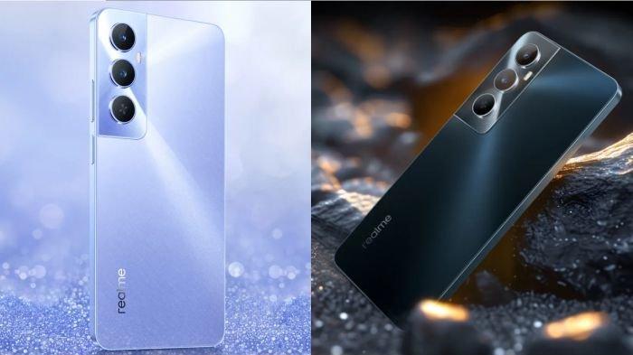 Desain realme C65 dalam dua opsi warna