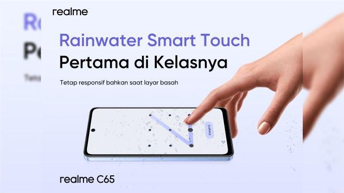 realme C65 didukung Rainwater Smart Touch
