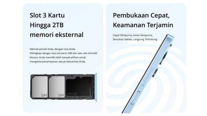 Ilustrasi HP realme dengan sensor fingerprint di sisi samping