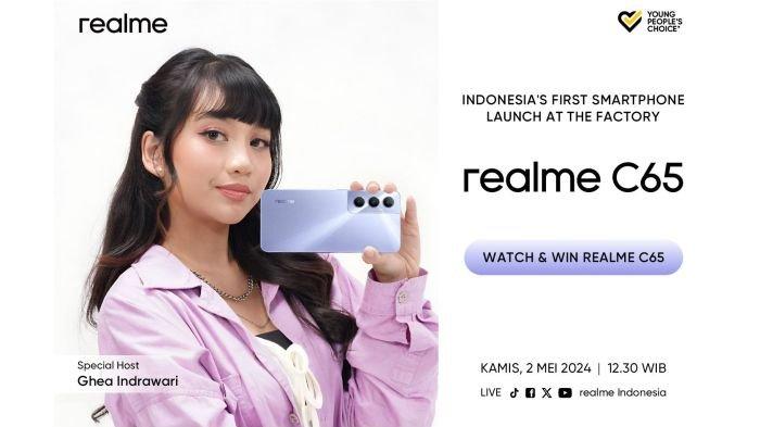 Acara peluncuran realme C65 rencananya bakal menggandeng Ghea Indrawari sebagai Special Host