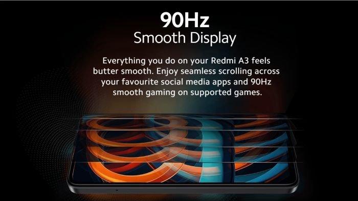 Redmi A3 hadir dengan layar IPS LCD 90 Hz