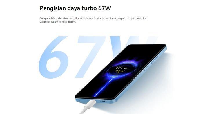 Fitur Turbo Charge 67 watt Redmi Note 12 Pro 5G