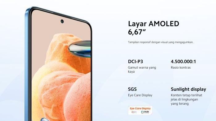 Bentang layar Redmi Note 12 Pro berukuran 6,67 inch