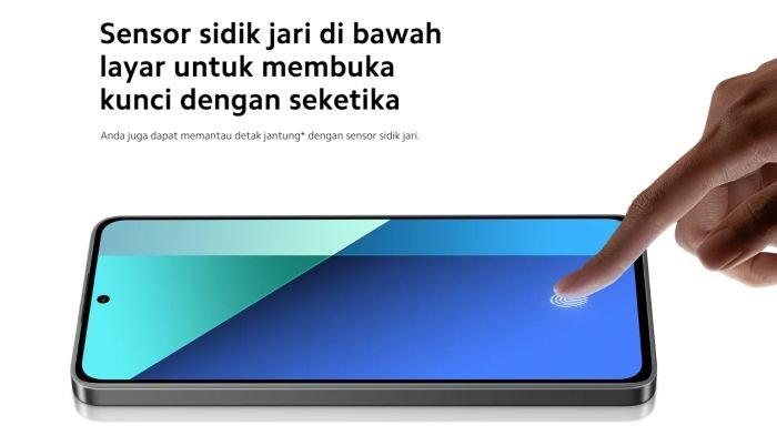 Ilustrasi HP dengan sensor Fingerprint di layar