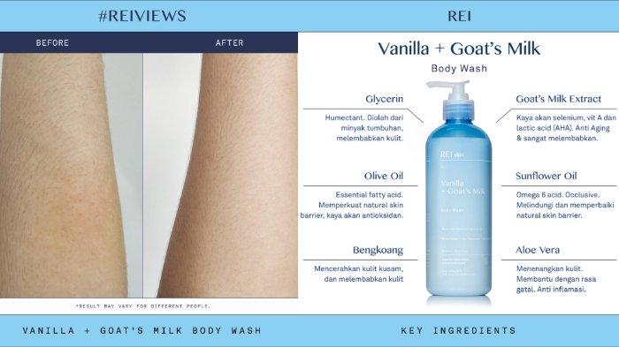 REI Skin Vanilla + Goat's Milk Body Wash 500 ml.
