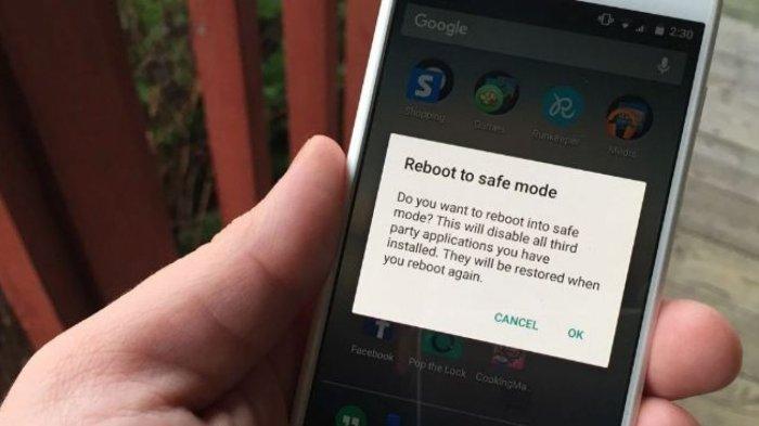 Ilustrasi menjalankan safe mode di HP
