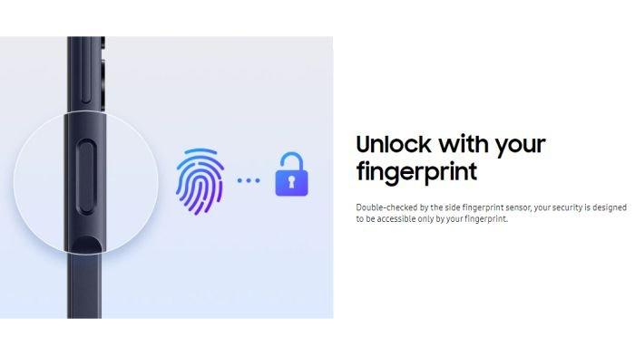 Sensor fingerprint di sisi samping SAMSUNG Galaxy A15