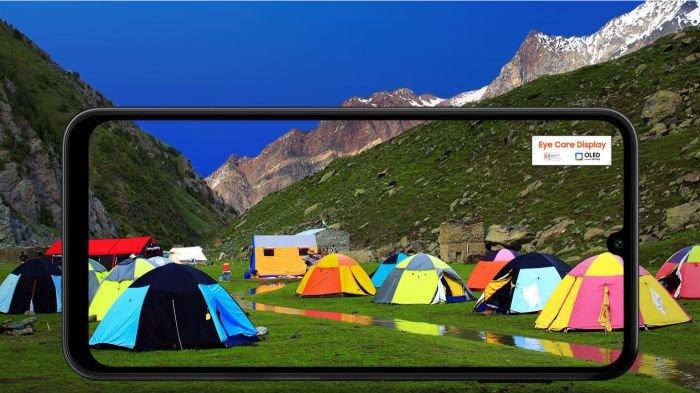Bidang layar SAMSUNG Galaxy A24 merupakan panel Super AMOLED 6,5 inch