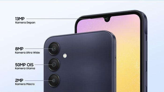 Kamera utama SAMSUNG Galaxy A25 5G didukung OIS atau stabilizer