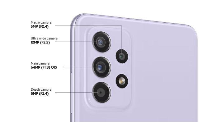 Spesifikasi kamera SAMSUNG Galaxy A52