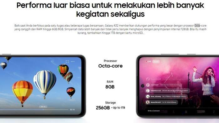 Performa SAMSUNG Galaxy A52 didukung chipset dengan CPU Octa Core dan memori RAM 8 GB
