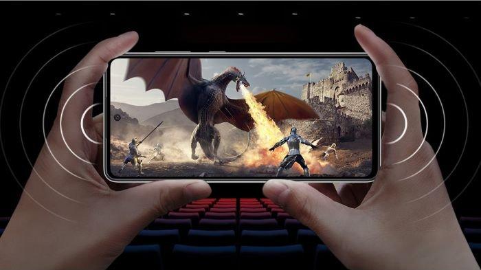 SAMSUNG Galaxy A52 hadir menyuguhkan performa suara dari dual speaker stereo