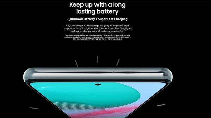 SAMSUNG Galaxy M54 5G dihadirkan dengan baterai 6000 mAh yang didukung fast charging 25 watt