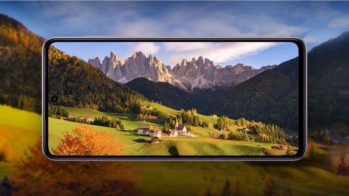 Ilustrasi bentang layar SAMSUNG Galaxy M54 5G