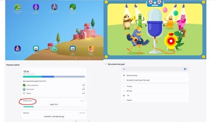 Ilustrasi pengaturan parental control di SAMSUNG Galaxy Tab A9 Series Kids Edition