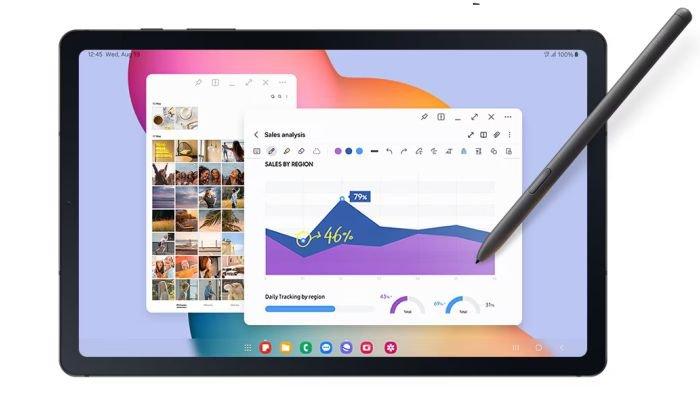 Layar SAMSUNG Galaxy Tab S6 Lite (2024) didukung pemakaian Stylus Pen