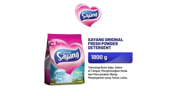Sayang Detergent Powder Original 1800 Gr dengan teknologi busa salju.