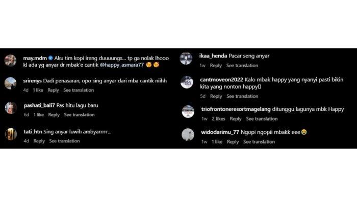 Komentar spam di Instagram yang diduga spammer.