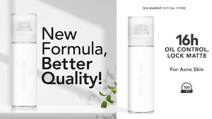 Sea Makeup Lock It Matte Acne Setting Spray jadi andalan makeup tahan hingga 16 jam