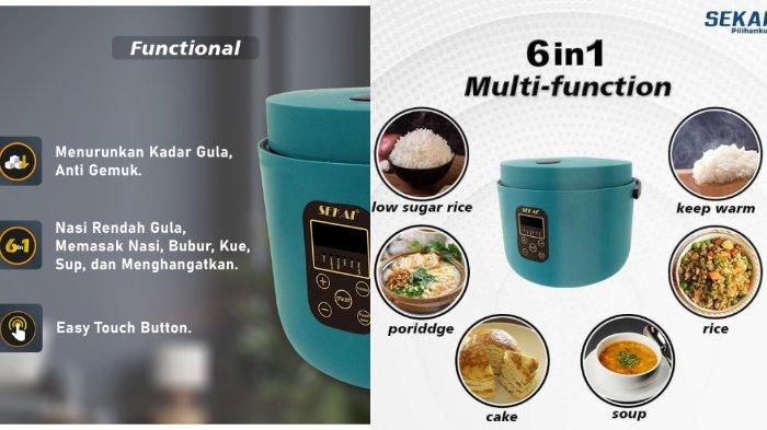 SEKAI Rice Cooker Digital Low Carbo CMW-720 dirancang dengan kemampuan kurangi kandungan gula hingga 50 persen dan kreasikan beragam menu.