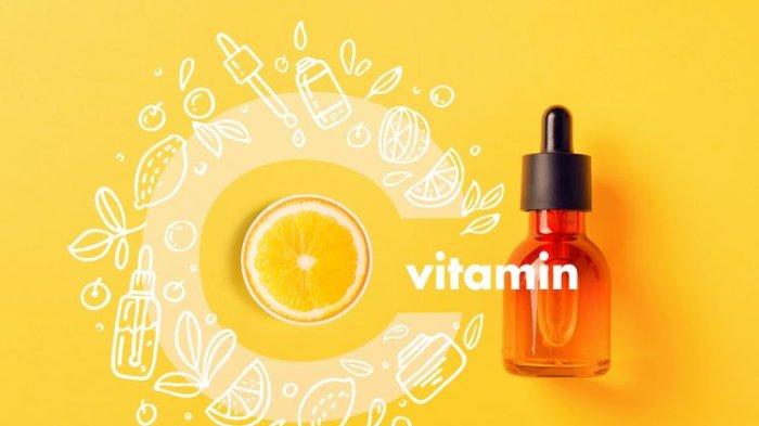 Ilustrasi skincare yag kaya akan vitamin C untuk tunjang kecantikan kulit.
