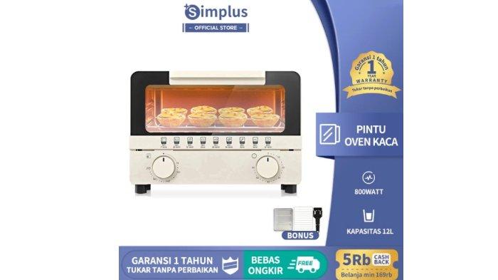 SIMPLUS Oven Listrik Low Watt 12L  cocok untuk kreasikan kue kering di dapur mungil.