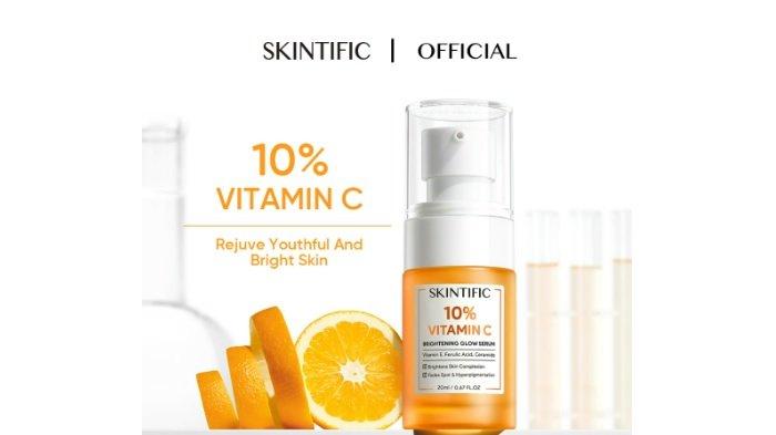ilustrasi produk serum vitamin c yang boleh disimpan di dalam kulkas atau lemari pendingin.