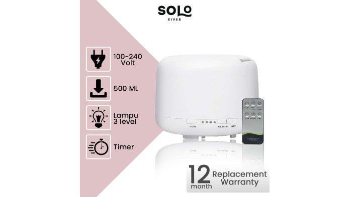 SOLO RIVER Pengharum Ruangan Air Diffuser Humidifier dengan banyak fungsi dalam 1 alat.