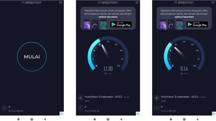 Ilustrasi mengecek kecepatan internet di HP dengan Speedtest by Ookla