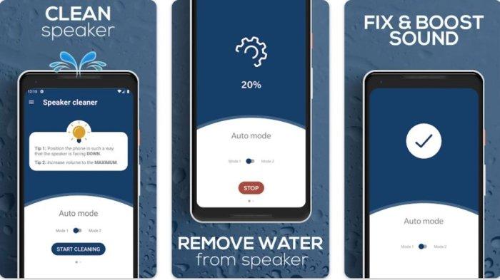 Ilustrasi salah satu aplikasi pembersih speaker